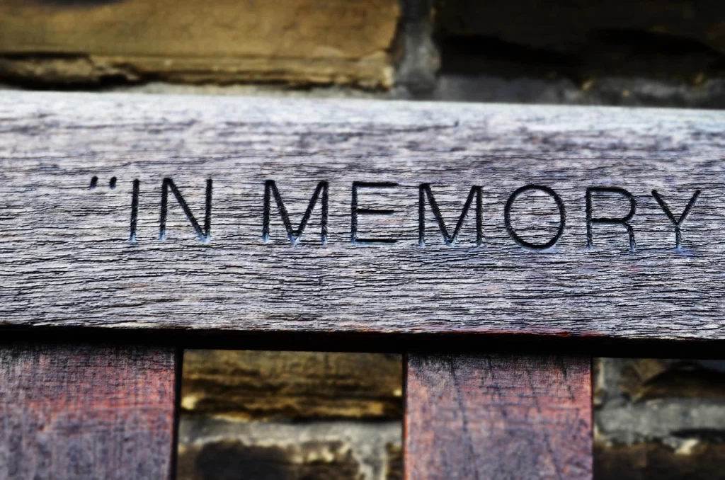 an image with wording in memory