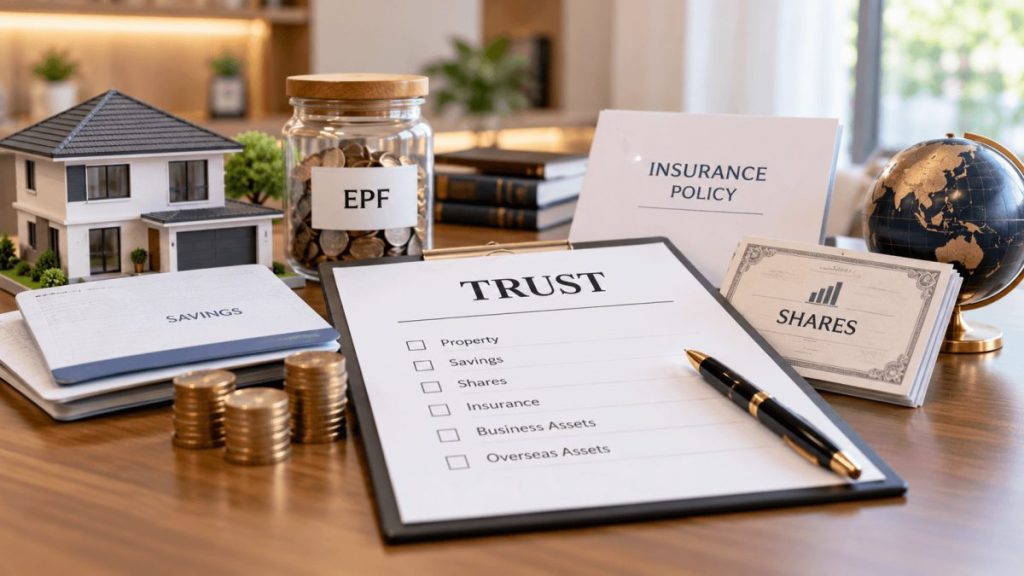 Property and financial assets being evaluated for trust planning in malaysia